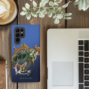 Coque Samsung Galaxy Tortue de mer bleu vert