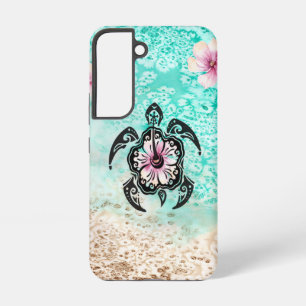 Coque Samsung Galaxy Tortue Hibiscus