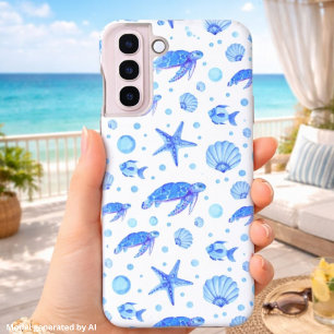 Coque Samsung Galaxy Tortues de mer et coquillages - Design inspiré de