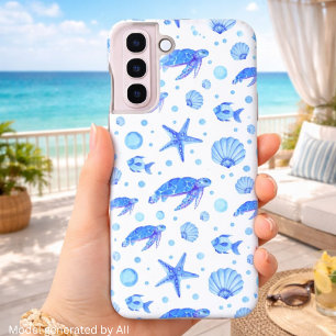 Coque Samsung Galaxy Tortues de mer et coquillages - Design inspiré de