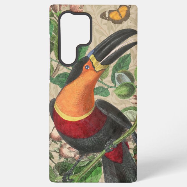 Coque Samsung Galaxy Toucan Jungle Tropical Bird Belle antique (Verso)