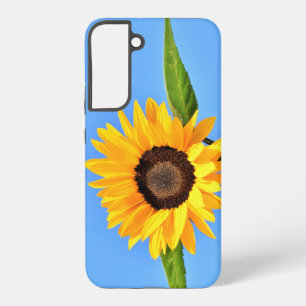 Coque Samsung Galaxy Tournesol Jaune Contre Soleil Sur Ciel Bleu