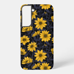 Coque Samsung Galaxy Tournesol sauvage, sunroot en jaune et bleu