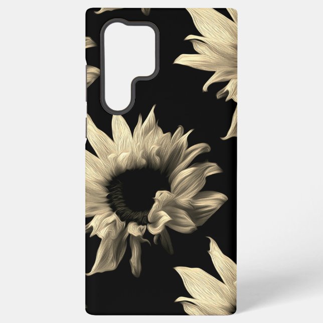 Coque Samsung Galaxy Tournesol - Sepia Fine Art Photographie Cool uniqu (Verso)