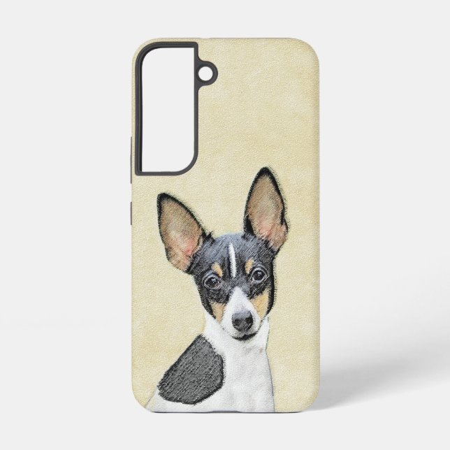 Coque Samsung Galaxy Toy Fox Terrier Peinture - Cute Original Chien Art (Verso)