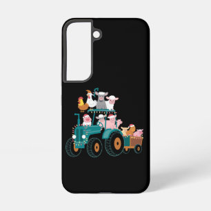 Coque Samsung Galaxy Tracteur de Noël Ferme Drôle de Vacances