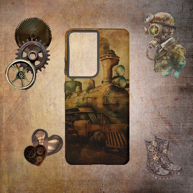 Coque Samsung Galaxy Train Steampunk (Créateur téléchargé)