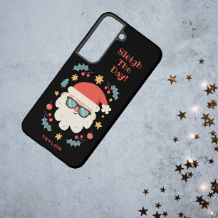 Coque Samsung Galaxy Traîneau du Père Noël Rétro Personnalisé le Jour