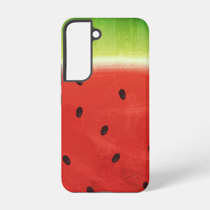 Coque Samsung Galaxy Tranche géante de pastèque à l'aquarelle mignonne