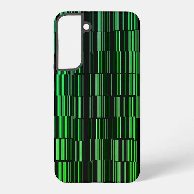 Coque Samsung Galaxy Très cool moderne vert rayé (Verso)