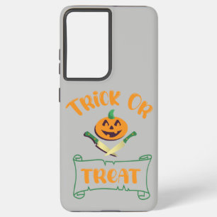 Coque Samsung Galaxy Trick or treat tête de mort Halloween visage de ci