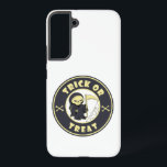 Coque Samsung Galaxy Trick ou traiter Halloween griffeur caractère<br><div class="desc">Halloween typographie Tricoter ou traiter Grim Reaper la mort</div>