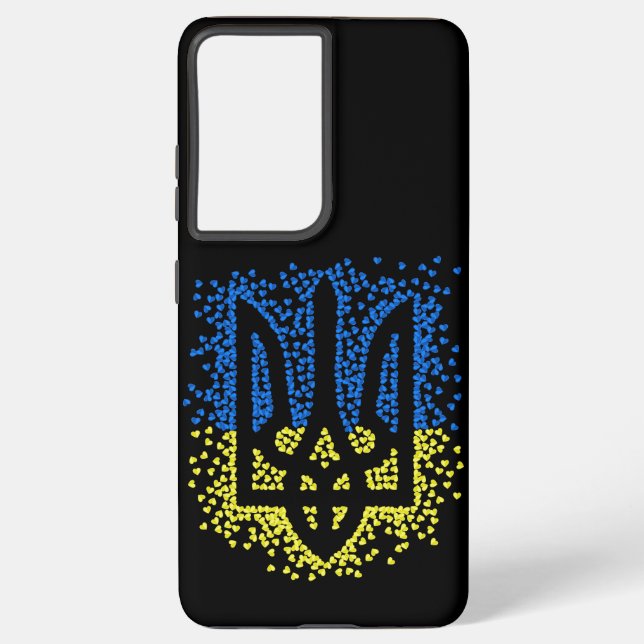 Coque Samsung Galaxy Trident de l'emblème ukrainien tryzub dispersant l (Verso)