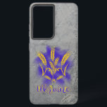 Coque Samsung Galaxy Trident ukrainien fait d'oreille de blé<br><div class="desc">Illustration symbolique avec un trident fait d'oreille de blé dans les couleurs du drapeau ukrainien</div>