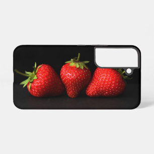 Coque Samsung Galaxy Trois Fraises Sur Sgcna Noir