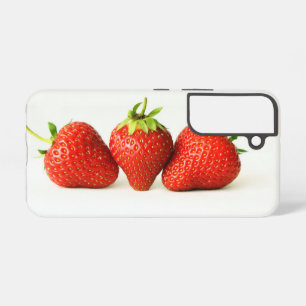 Coque Samsung Galaxy Trois Fraises Sur Sgcnm Blanc