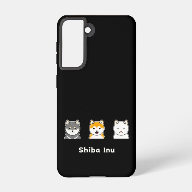 Coque Samsung Galaxy Trois Inus Shiba Avec Différentes Couleurs De Mant (Verso)