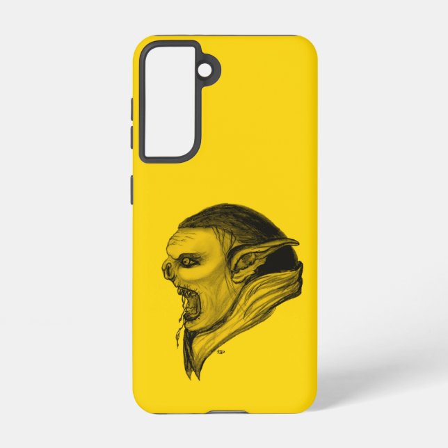 Coque Samsung Galaxy Troll en noir et jaune (Verso)