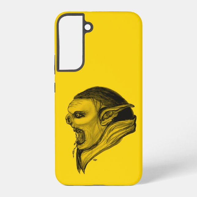 Coque Samsung Galaxy Troll en noir et jaune (Verso)