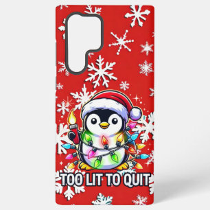 Coque Samsung Galaxy Trop de lumière pour arrêter le pingouin de Noël