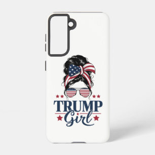 Coque Samsung Galaxy Trump Girl Messy Bun Trump 2024 Election American