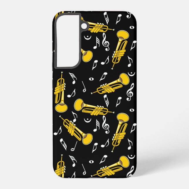 Coque Samsung Galaxy Trumpet Music Notes Motif (Verso)