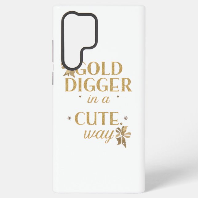 Coque Samsung Galaxy Typographie dorée impertinente avec des nœuds flor (Verso)