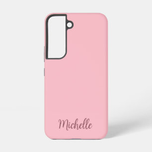 Coque Samsung Galaxy Typographie Monogramme Personnalisé Or Rose