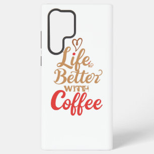 Coque Samsung Galaxy Typographie Rétro pour Amoureux du Café
