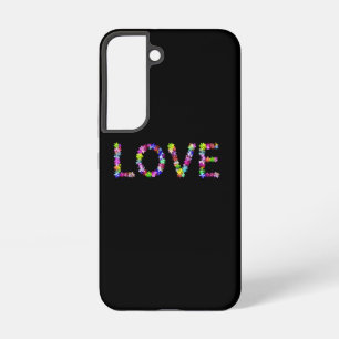 Coque Samsung Galaxy Typographie Vibrante Inspirante Texte Paix Amour