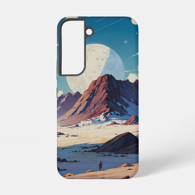 Coque Samsung Galaxy Un astronaute à la découverte d'un vaste désert Al (Verso)