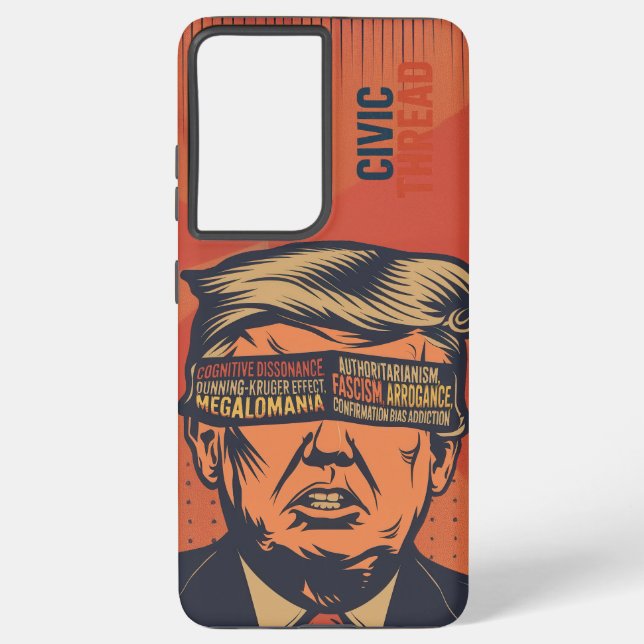 Coque Samsung Galaxy Un président aveuglé par les problèmes mentaux (Verso)