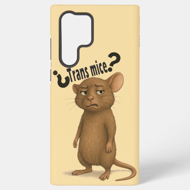 Coque Samsung Galaxy Une souris confondue par une déclaration muette (Verso)