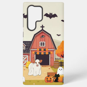 Coque Samsung Galaxy Vache et ferme mignonnes pour Halloween