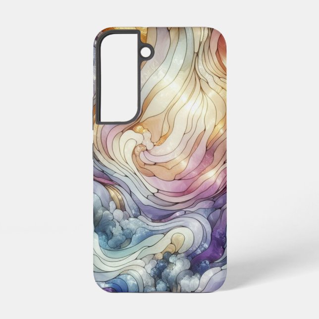 Coque Samsung Galaxy Vague de verre coloré (Verso)