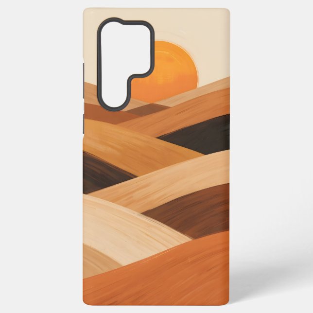 Coque Samsung Galaxy Vagues de sable doux au coucher du soleil (Verso)