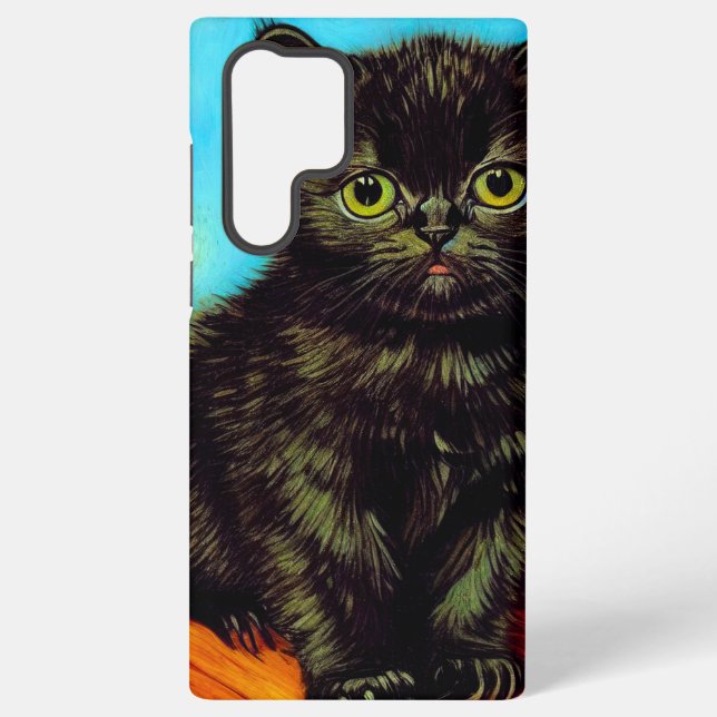 Coque Samsung Galaxy Van Gogh Style Pouting Kitten (Verso)