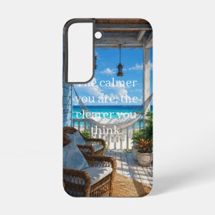 Coque Samsung Galaxy Véranda côtière avec hamac et mer turquoise
