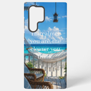 Coque Samsung Galaxy Véranda côtière avec hamac et mer turquoise