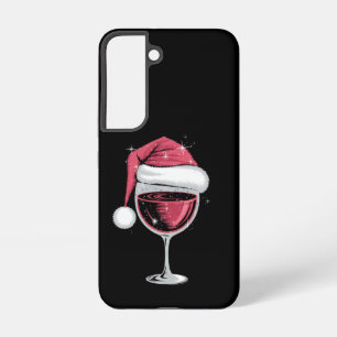 Coque Samsung Galaxy Verre à vin rouge Noël drôle de Noël Xmas 