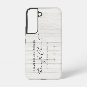 Coque Samsung Galaxy Verset de la Bible Philippiens 4:13 Je peux faire