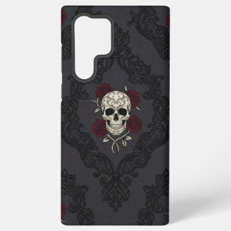Coque Samsung Galaxy Victorian Skull & Roses Damask Phone Case