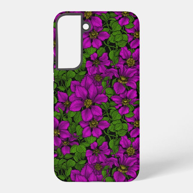 Coque Samsung Galaxy Vigne Clematis rose (Verso)