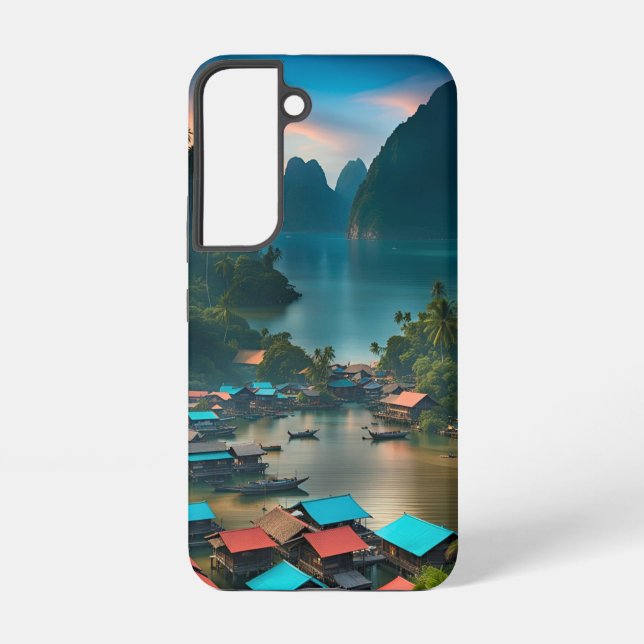 Coque Samsung Galaxy Village de pêcheurs indonésien  (Verso)