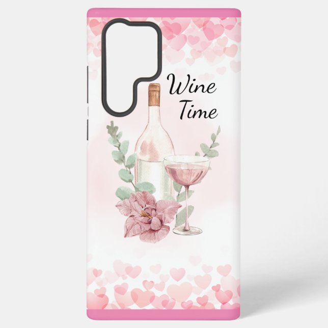 Coque Samsung Galaxy Vin Bouteille & Vin Verre Temps du vin (Verso)
