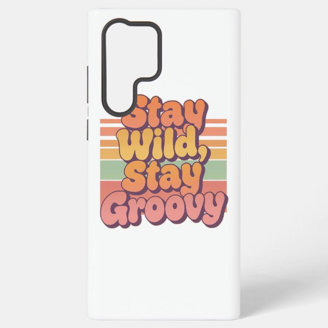 Coque Samsung Galaxy Vintage 70s Hippie Stay Wild Stay Groovy (Verso)
