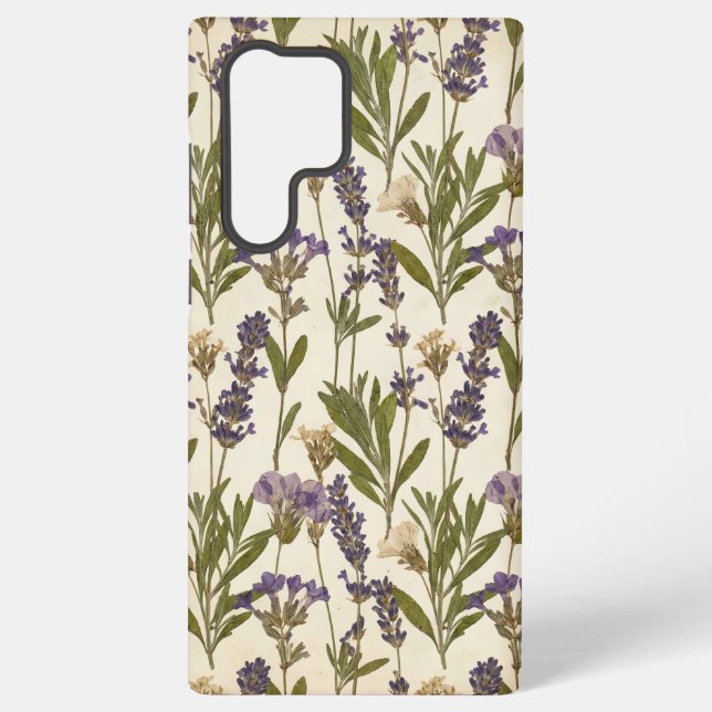 Coque Samsung Galaxy Vintage Lavender Herbarium Botanical (Verso)