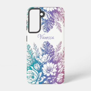 Coque Samsung Galaxy Vintage Pastel Colorful Floral Design