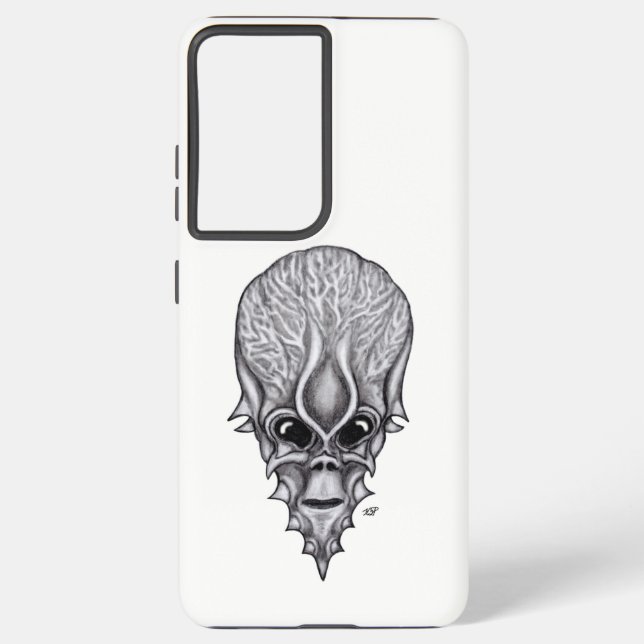 Coque Samsung Galaxy Visage Alien, Reconstruction faciale du crâne afri (Verso)