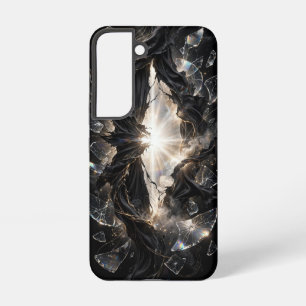 Coque Samsung Galaxy Voile Brisé de Lumière - Luxe Or Noir